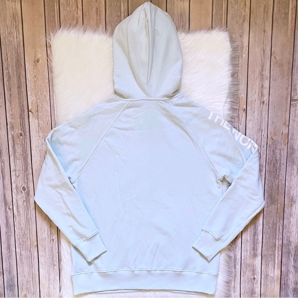 The North Face Women’s Logo Half Dome Full Zip Hoodie In Ice Blue - Picture 4 of 7